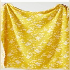 Anthropologie Poppy Chenille Throw Blanket Citrine